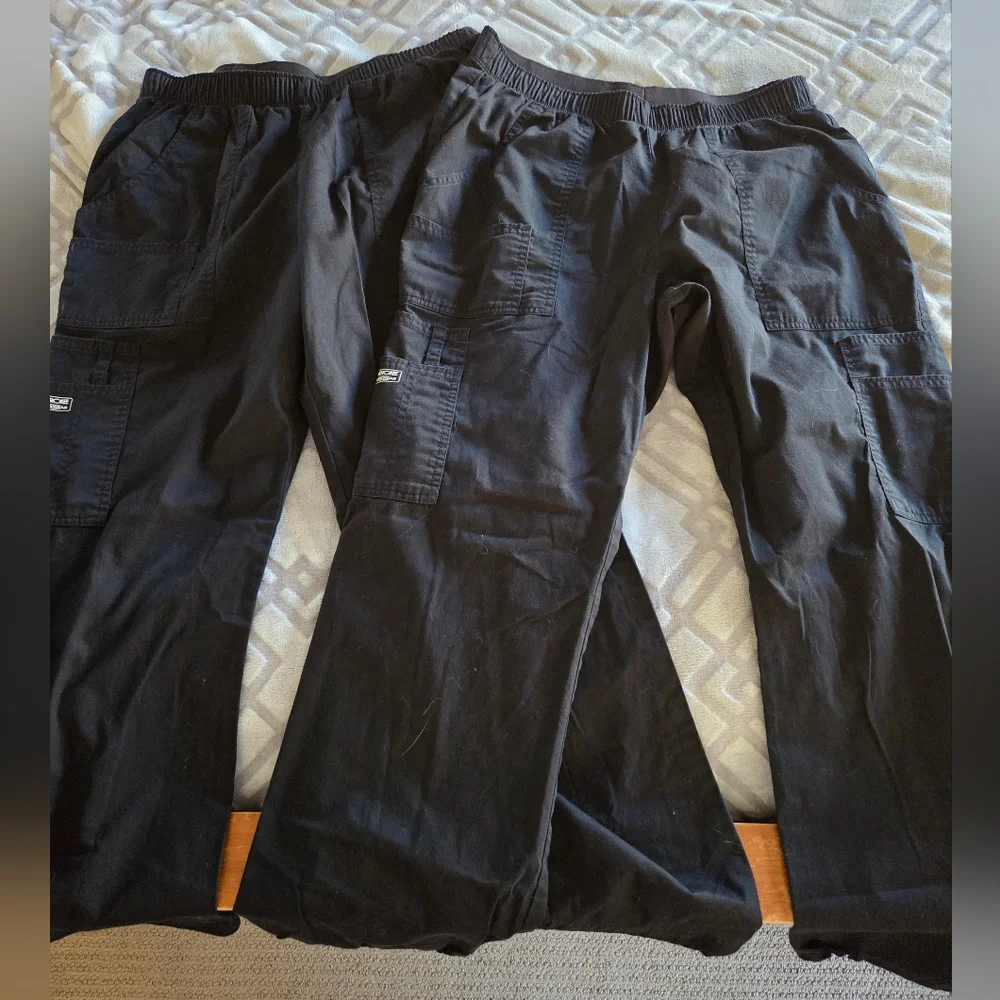 Cherokee Workwear Black Scrub Pants - Picture 1 of 5